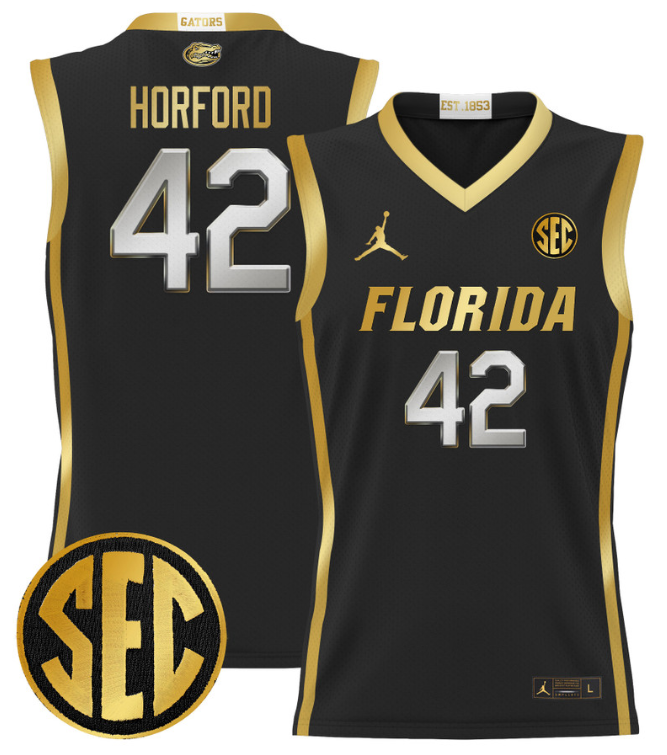 Al Horford Jersey #42 Florida Gators 2024 Lightweight Basketball Black Gold