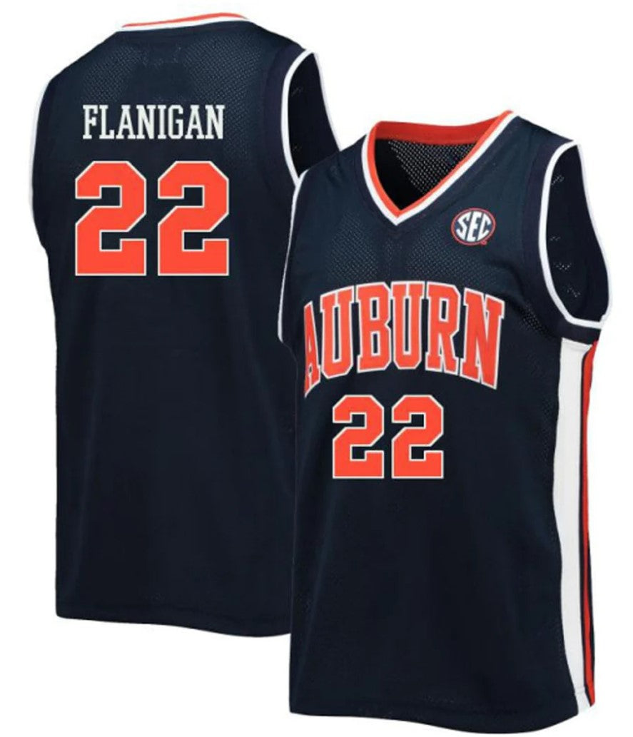 Allen Flanigan Jersey Auburn Tigers College Basketball #22