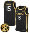 Alijah Martin Jersey #15 Florida Gators Swingman Basketball Stitched Black Gold