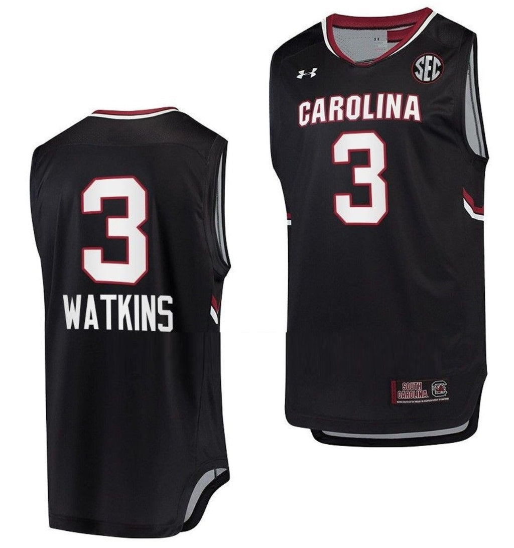 Ashlyn Watkins Jersey South Carolina Gamecocks Jersey College Basketball Black #3