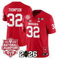 Anthony Thompson Jersey #32 Indiana Hoosiers 2025 National Champions Red