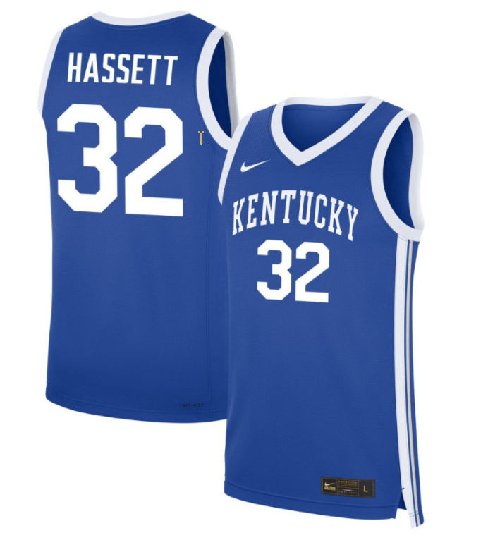 Amelia Hassett Jersey #32 Kentucky Wildcats NIL Basketball Royal