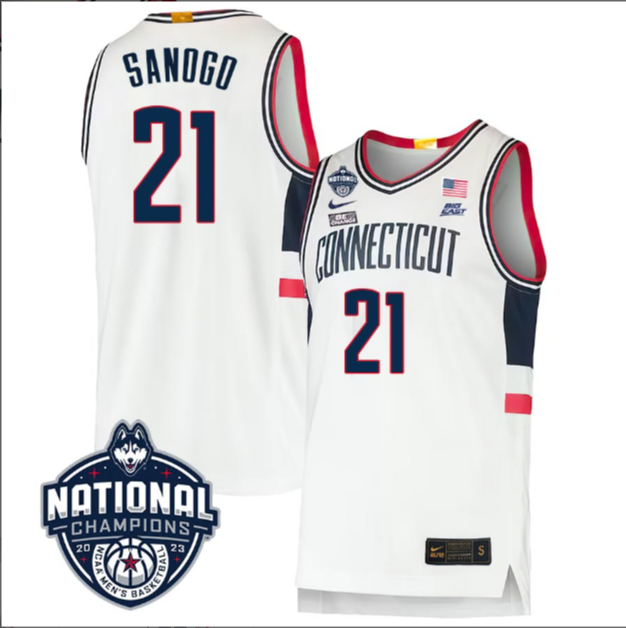 Adama Sanogo Jersey #21 UConn Huskies 2023 National Champions College Basketball