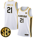 Alex Condon Jersey #21 Florida Gators Swingman Basketball Stitched White Gold