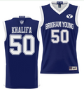 Aly Khalifa Jersey #50 BYU Cougars NIL College Basketball Jersey Lightweight Navy