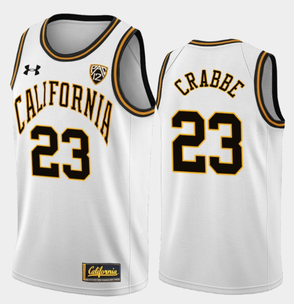 Allen Crabbe Jersey California Golden Bears College Basketball White #23