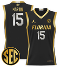 Alijah Martin Jersey #15 Florida Gators 2024 Lightweight Basketball Black Gold