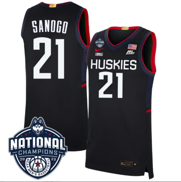 Adama Sanogo Jersey #21 UConn Huskies 2023 National Champions College Basketball