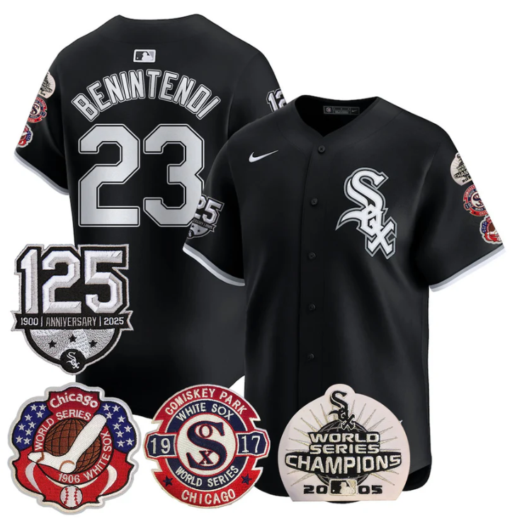 Andrew Benintendi Jersey #23 Chicago White Sox 125th Anniversary World Series Champions