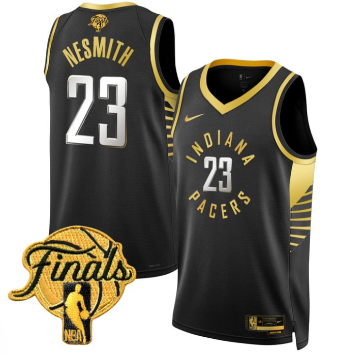 Aaron Nesmith Jersey #23 Indiana Pacers 2025 Finals Swingman Stitched Black Gold