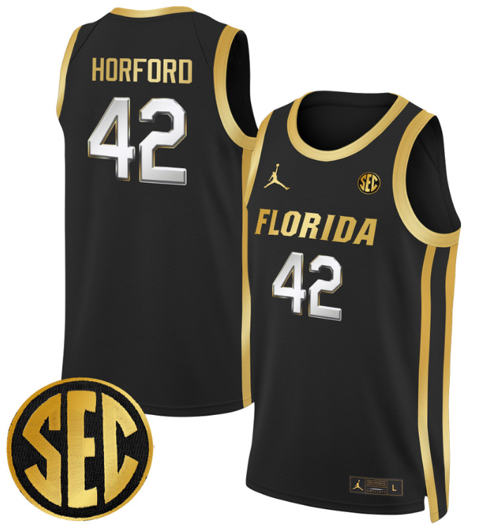 Al Horford Jersey #42 Florida Gators Swingman Basketball Stitched Black Gold