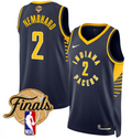Andrew Nembhard Jersey #2 Indiana Pacers 2025 Finals Swingman Stitched Black Gold