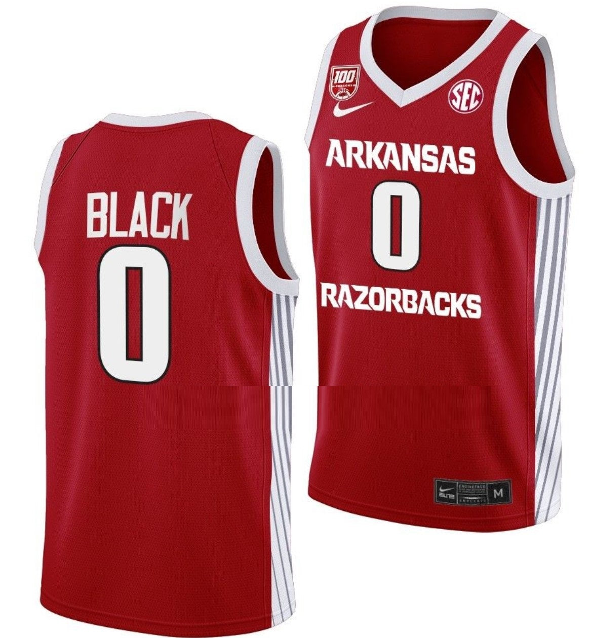 Anthony Black Jersey Arkansas Razorbacks College Basketball 100 Season #0
