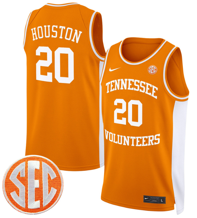 Allan Houston Jersey #20 Tennessee Vols 2024 Swingman Basketball Orange