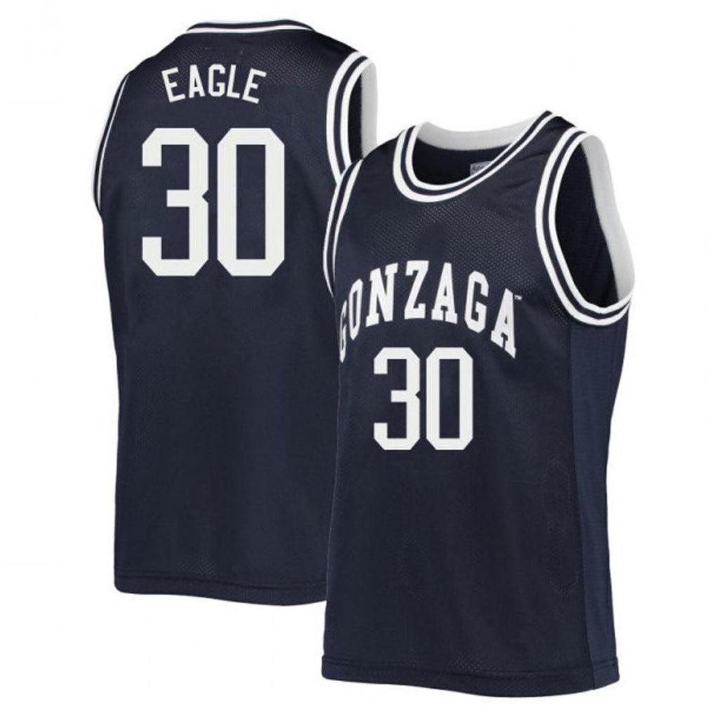 Abe Eagle Jersey Gonzaga Bulldogs College Basketball Navy #301