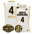 Aliyah Boston Jersey #4 South Carolina 2026 Final Four Stitched White Gold