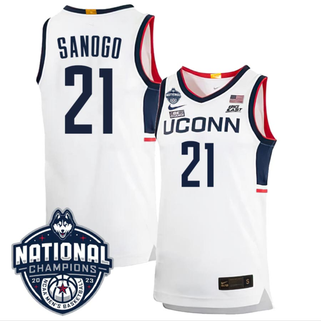 Adama Sanogo Jersey #21 UConn Huskies 2023 National Champions College Basketball