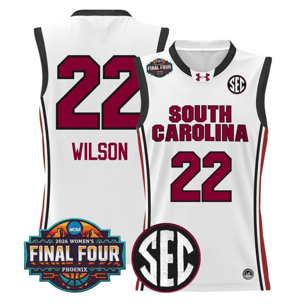 A'ja Wilson Jersey #22 South Carolina 2026 Final Four Stitched White