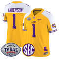 Aaron Anderson Jersey #1 LSU Tigers 2025 Texas Bowl Limited Stitched