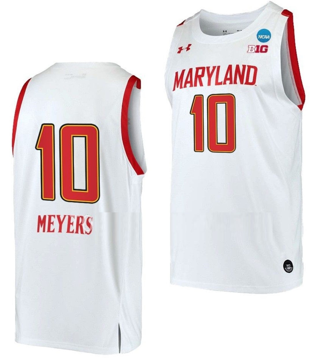 Abby Meyers Jersey Maryland Terrapins College Basketball 2023 NCAA March Madness White #10