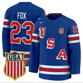 Adam Fox Jersey #23 USA Olympic 2026 Premium Hockey Stitched