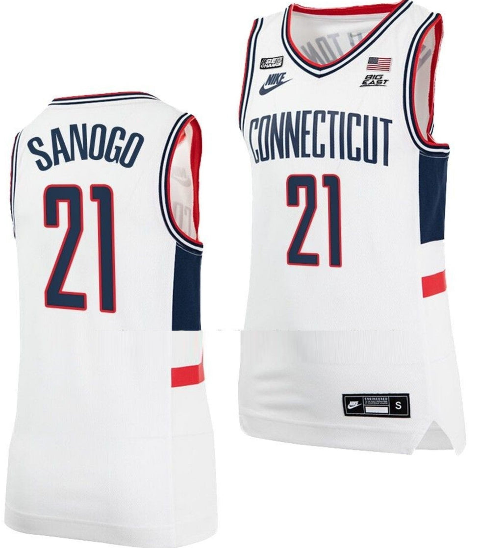 Adama Sanogo Jersey UConn Huskies College Basketball Alumni White #21