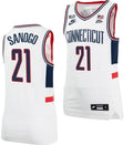 Adama Sanogo Jersey UConn Huskies College Basketball Alumni White #21