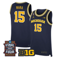 Aday Mara Jersey #15 Michigan Wolverines 2026 Final Four Stitched Navy