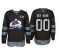 Adidas Colorado Avalanche Black 1917-2017 100th Anniversary Stitched NHL Custom Jersey