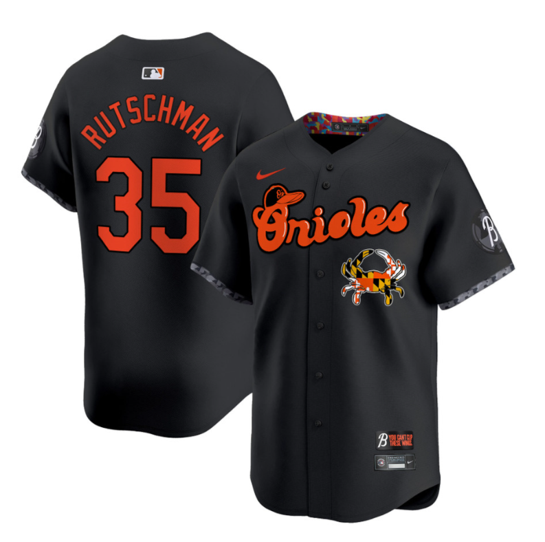 Adley Rutschman Jersey #35 Baltimore Orioles 410 & Chesapeake Crab Patch Limited Stitched