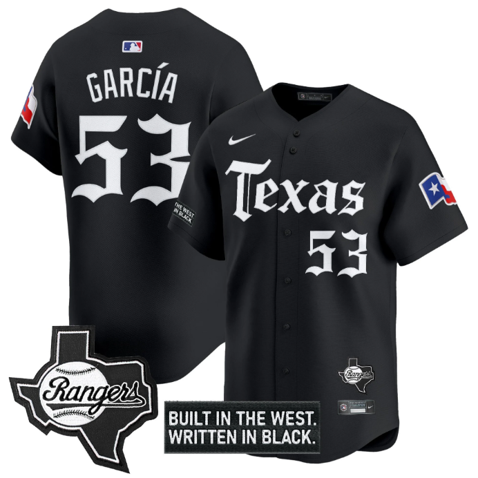 Adolis Garcia Jersey #53 Texas Rangers Gothic Frontier Edition Vapor Limited Stitched