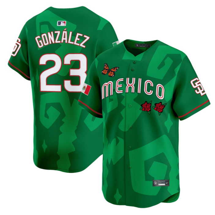 Adrián González Jersey #23 Mexican Heritage 2025 Sentrock Vapor Limited Stitched