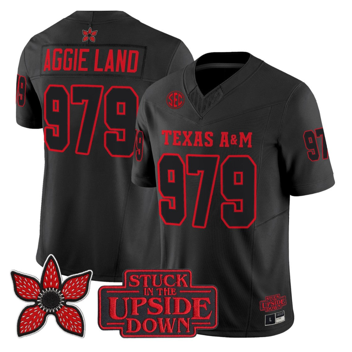 Aggie Land Jersey #979 Texas A&M Aggies Stranger Things Edition Limited Stitched