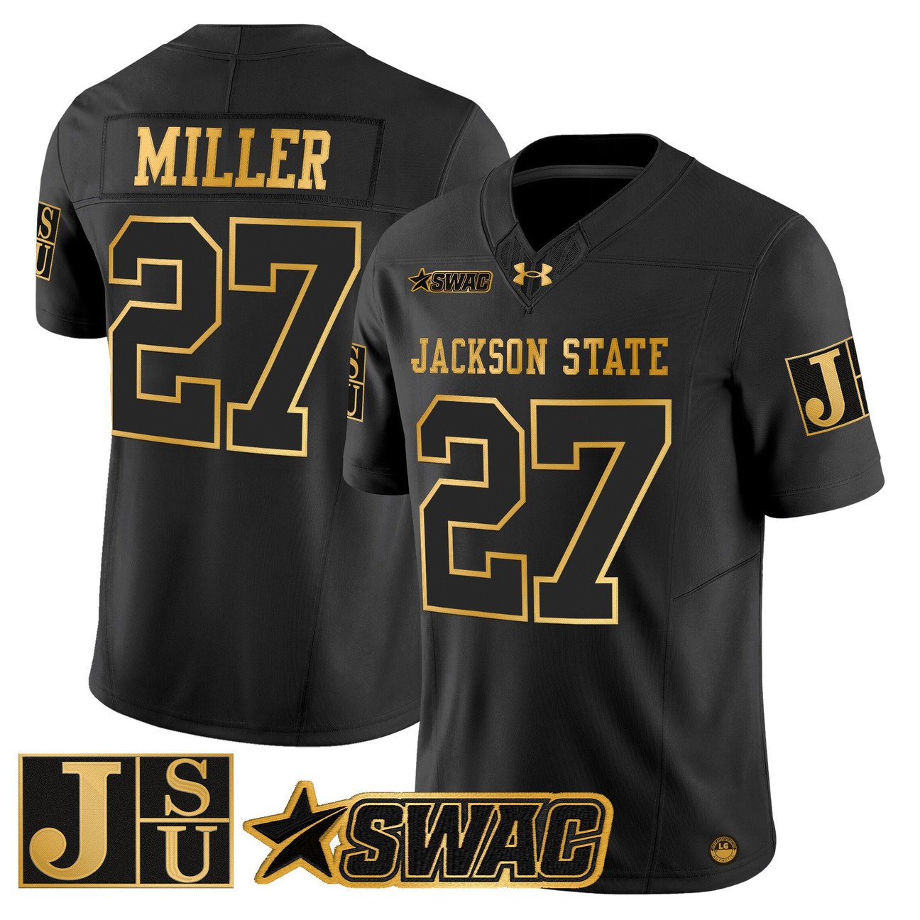 Ahmad Miller Jersey #27 Jackson State Tigers 2025 Vapor Stitched