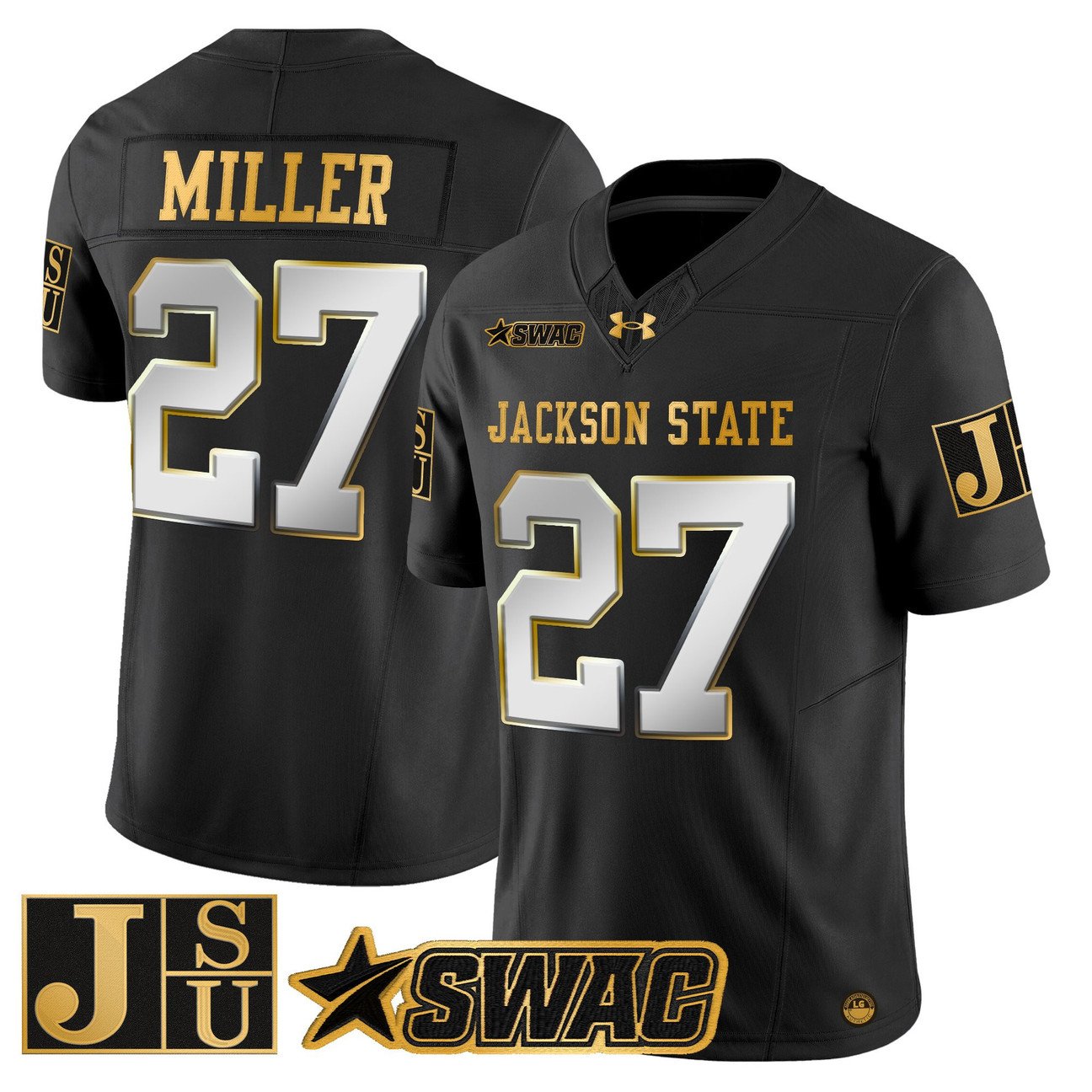 Ahmad Miller Jersey #27 Jackson State Tigers 2025 Vapor Stitched