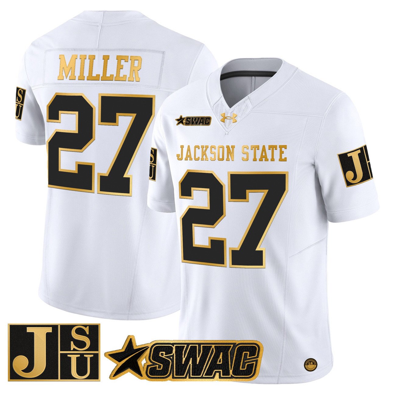 Ahmad Miller Jersey #27 Jackson State Tigers 2025 Vapor Stitched