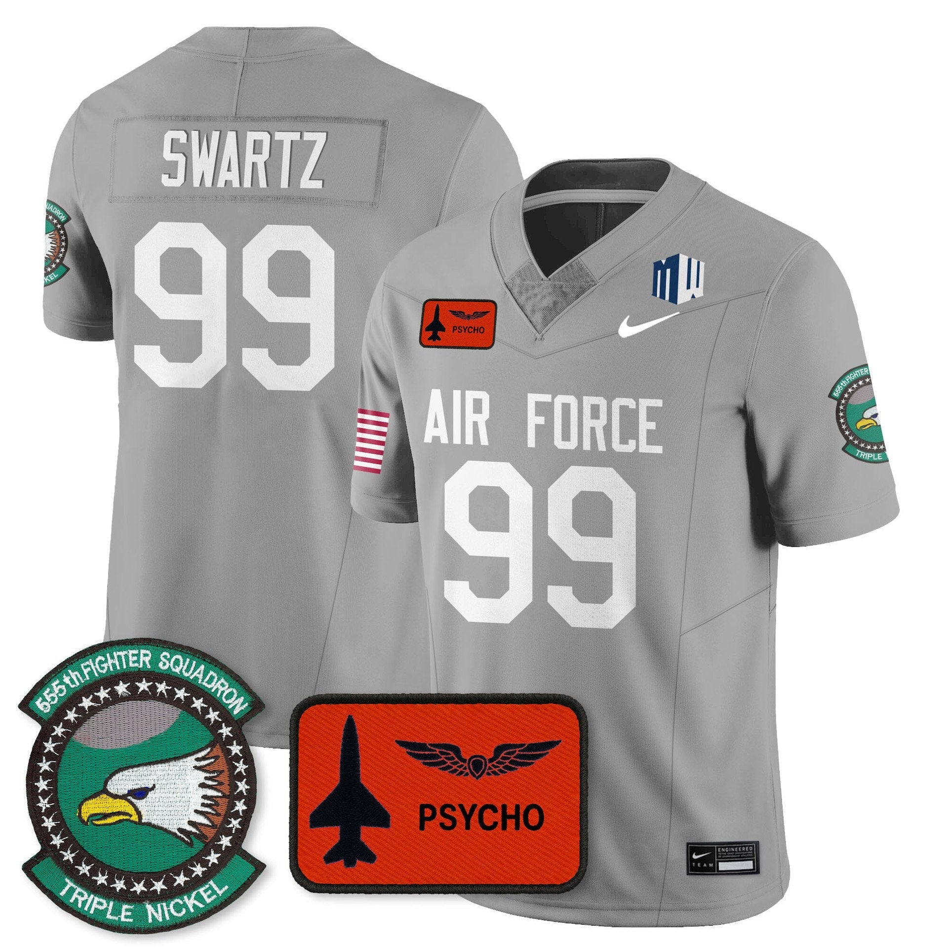 Aidan Swartz Jersey #99 Air Force 2025 Honor F-16 Stitched