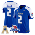 Ajay Allen Jersey #2 Tulsa Golden Hurricane 2025 Vapor Limited Stitched Royal Alter