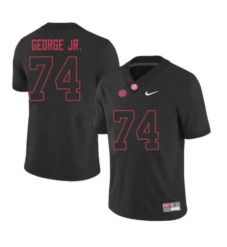 Alabama Crimson Tide #74 Damieon George Jr. Football Jersey Stitched Black