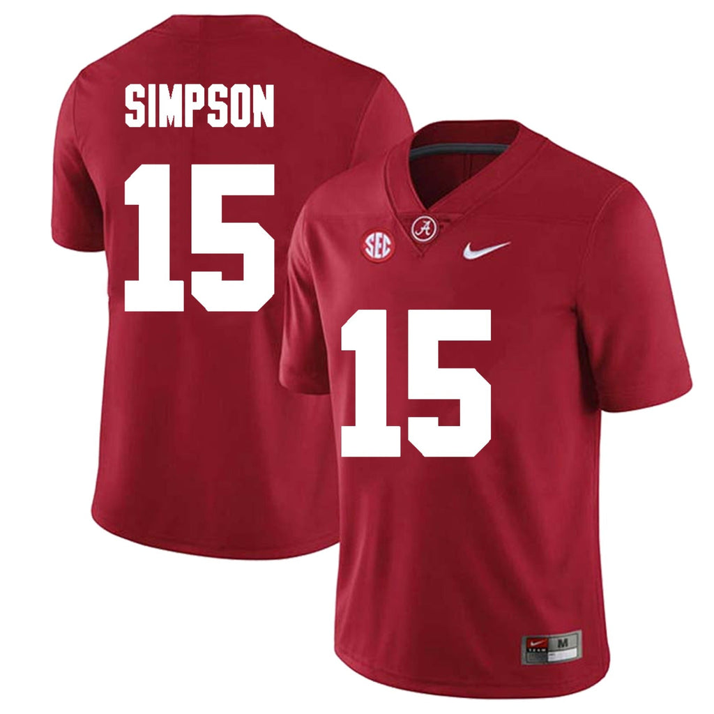 Alabama Crimson Tide #15 Ty Simpson Football Jersey Stitched