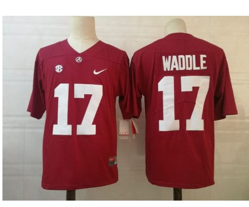 Alabama Crimson Tide #17 Jaylen Waddle Football Jersey Stitched