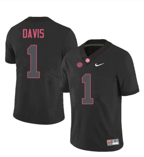 Alabama Crimson Tide #1 Ben Davis Football Jersey Stitched