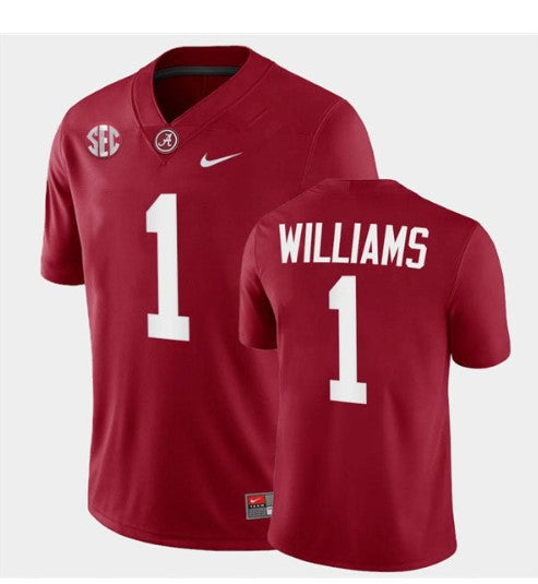 Alabama Crimson Tide #1 Jameson Williams Football Jersey Stitched Black