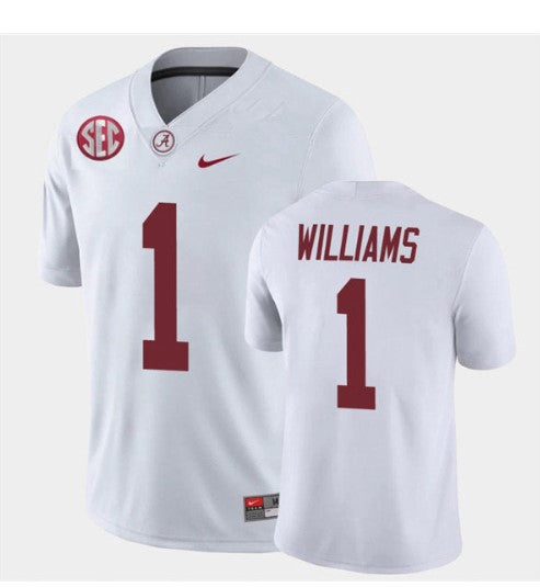 Alabama Crimson Tide #1 Jameson Williams Football Jersey Stitched Black