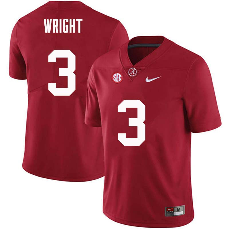 Alabama Crimson Tide #3 Daniel Wright Football Jersey Stitched