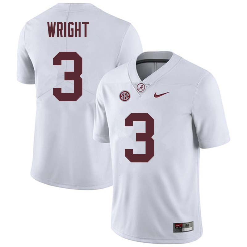 Alabama Crimson Tide #3 Daniel Wright Football Jersey Stitched