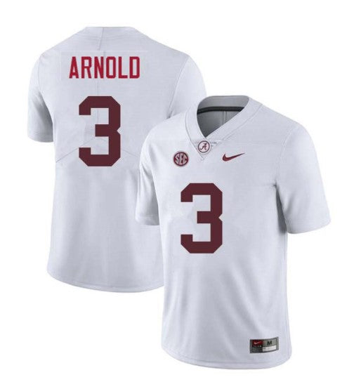 Alabama Crimson Tide #3 Terrion Arnold Football Jersey Stitched