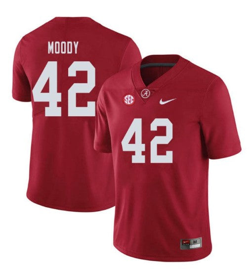 Alabama Crimson Tide #42 Jaylen Moody Football Jersey Stitched