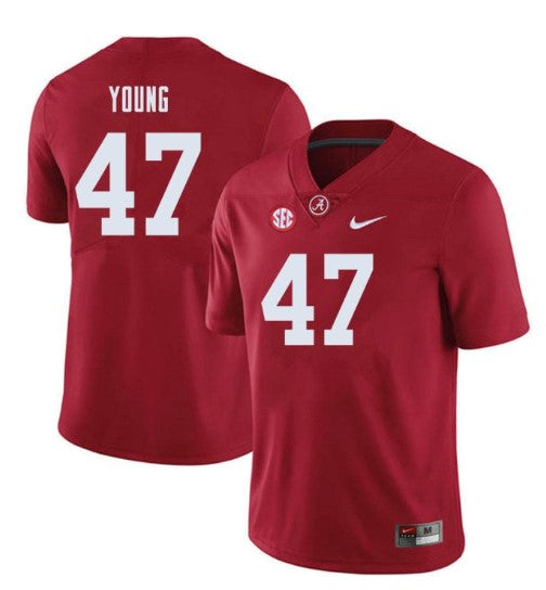 Alabama Crimson Tide #47 Byron Young Football Jersey Stitched