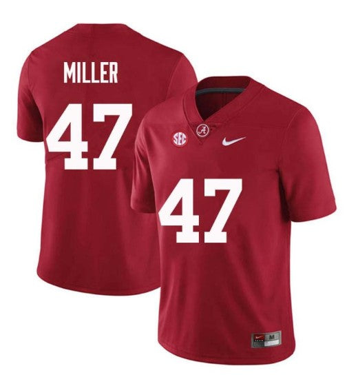 Alabama Crimson Tide #47 Christian Miller Football Jersey Stitched